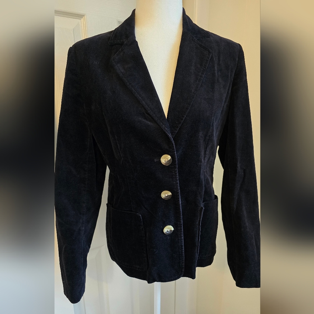 GAP Women's Velvet Black Blazer Vintage Size Medium
